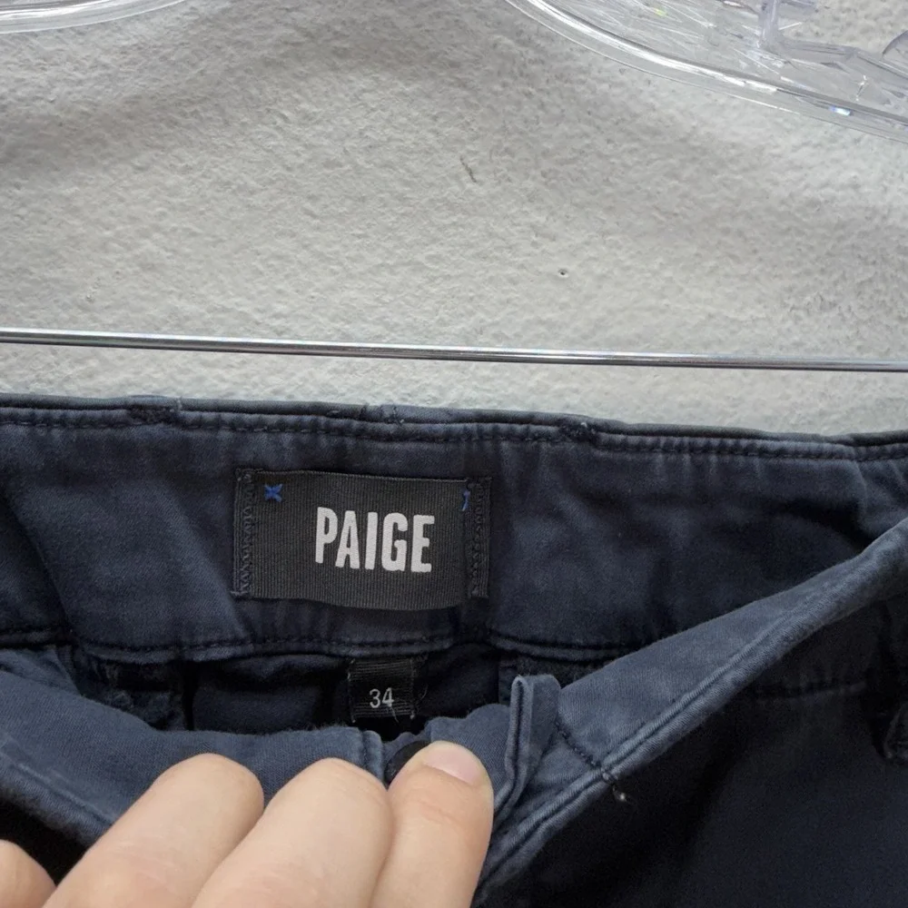 Paige Danford Chino Pants Mens 34 Navy Blue Casual Career Preppy 33x31.5
